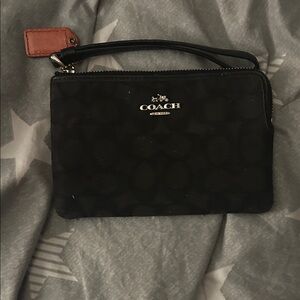 Coach Black and Brown Wristlet
